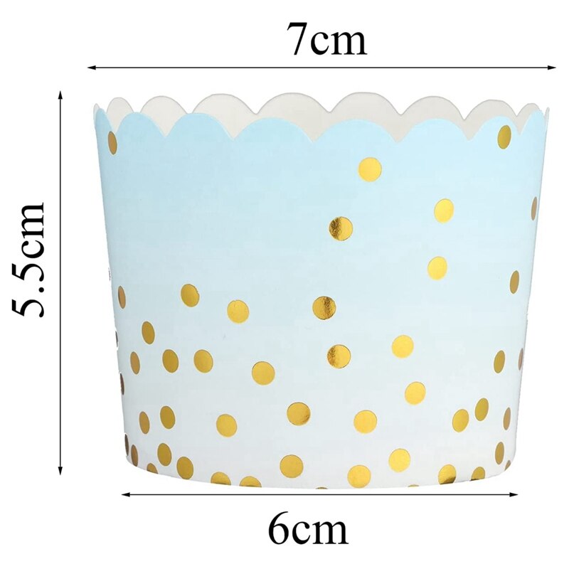 50 Pcs Colorful Greaseproof Paper Baking Cups 5 Oz Cupcake Paper Liners Disposable Muffin Cases Cupcake Containers