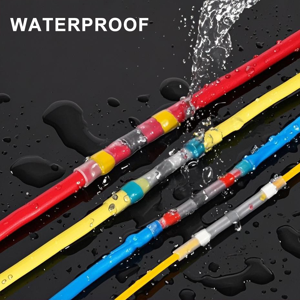 Heat Shrink Tube Sleeves Waterproof Solder Seal Electrical Wire Connector Butt Splice Terminals Heat Shrinkage Cable Connectors