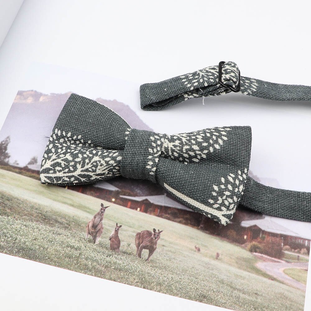 Gravata borboleta ajustável para crianças, de linho, desenho animado, animal, flor, borboleta, presente, festa, laço, acessórios