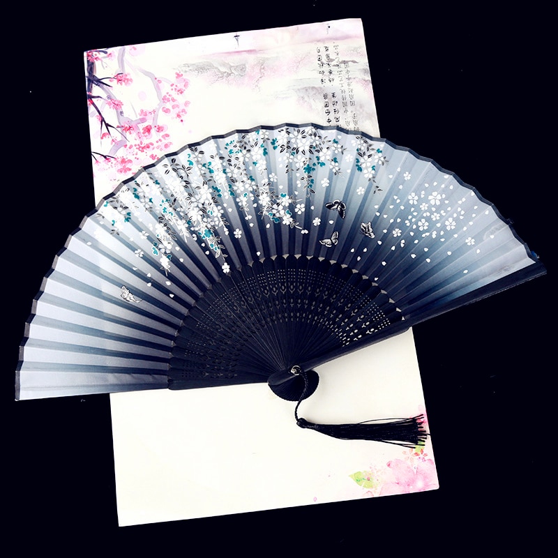 Zijde Fan Chinese Japanse Stijl Vouwen Fan Home Decoratie Ornamenten Patroon Art Bruiloft Dance Hand Fan Papier Fans