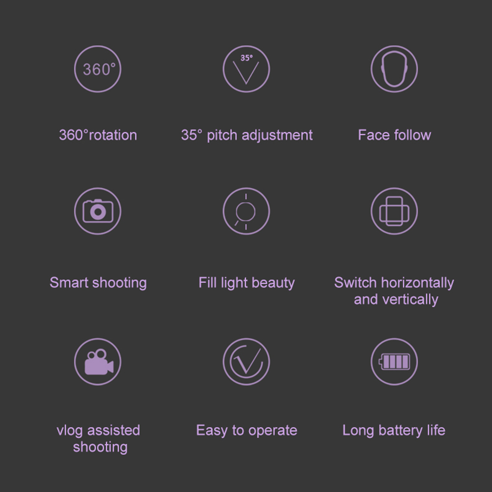 Auto Face Tracking Gimbal Phone Rotary Shooting Video Record Stabilizer Live Smart AI Follow-Up Photo Vlog Record Accessories