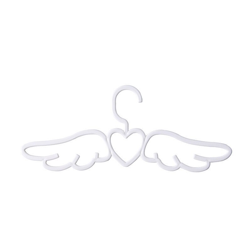 41cm Angel Wings Shape Plastic Clothes Closet Hangers Space Saving Anti-Slip Clothes Drying Rack 4 Colors: White