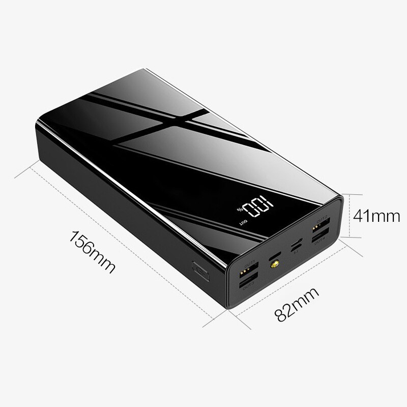 40000mAh Power Bank for Xiaomi Mi Power Bank External Battery Pack 4 USB Fast Charge Poverbank for iPhone 11 Samsung Powerbank