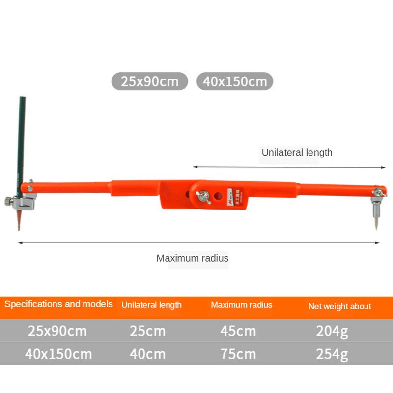 90/150cm Woodworking Compasses Large Drafting Compass Measuring Gauging Drawing Tools Line Gauge Industry Appliance