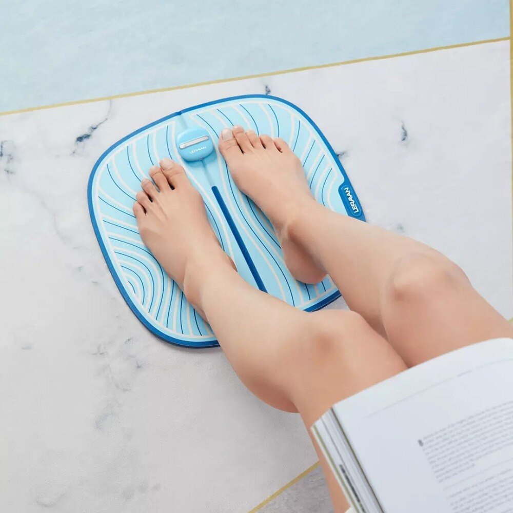 Xiaomi leravan usb elektrisk ems fod ben muskelmassage puls massagemåtte hjem rejse æltning af fodmassage pude