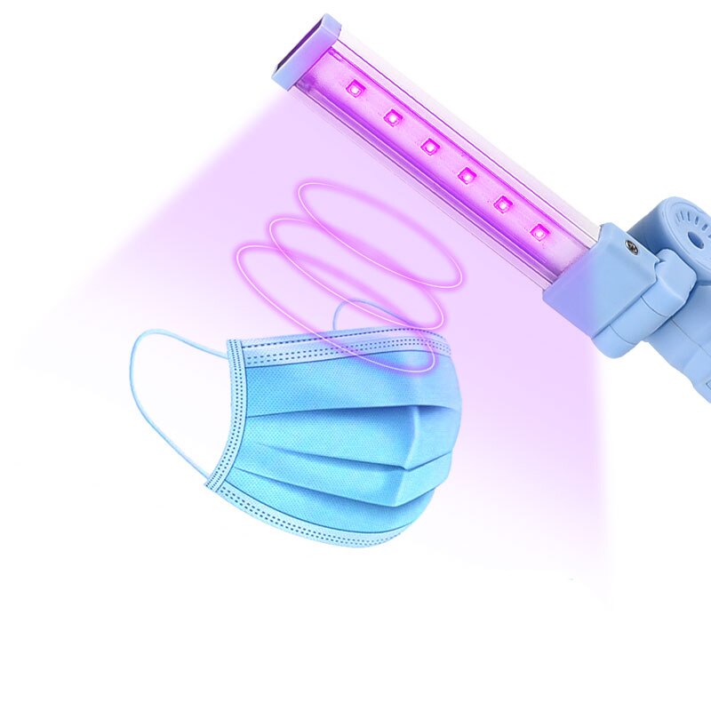 Luz UV LED lámpara ultravioleta portátil de mano carga USB para el hogar aseos limpieza FAS6
