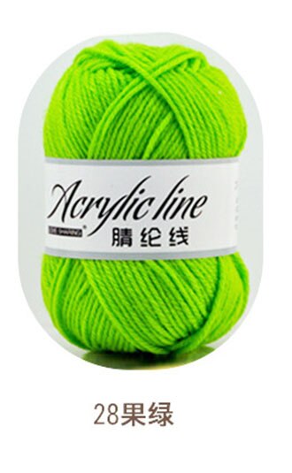 Fil à tricoter acrylique doux et pour bébé, 1 pièce = 50g, fil de tricot doux et pour tricot à la main, laine à faire soi-même, pull 64 couleurs disponibles: 28