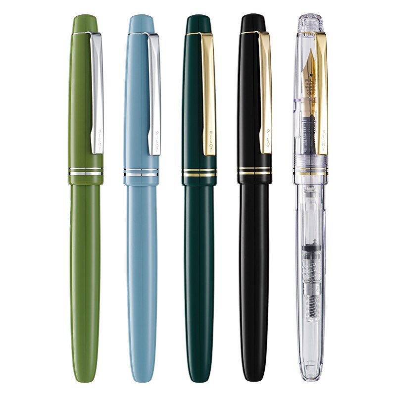 PILOT Original Iridium Fountain Pen FP-78G Transparent 78g+ 22k Golden Students Practice Calligraphy F M Nib Ink Converter