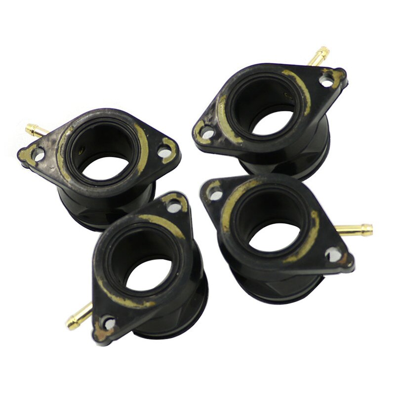 4X Motorfiets Carburateur Interface Carb Inlaatspruitstuk Lijm Isolator Laarzen Voor Yamaha XJ550 Maxim 1981 -1983 1982 Xj 550
