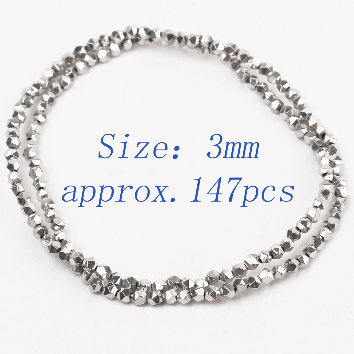 Piedra Natural chapada en oro blanco, múltiples formas, cuentas de hematita, espaciador, cuentas sueltas para fabricación de joyería, DIY, pulsera, collar