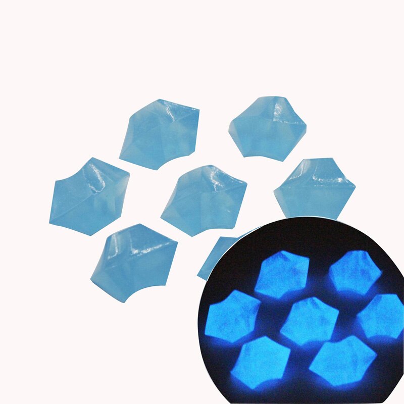 50Pcs Glow In The Dark Tuin Steentjes Glow Stones Rocks Voor Loopbruggen Tuinpad Patio Gazon Yard Decor Lichtgevende stenen Jardin: Lake Blue
