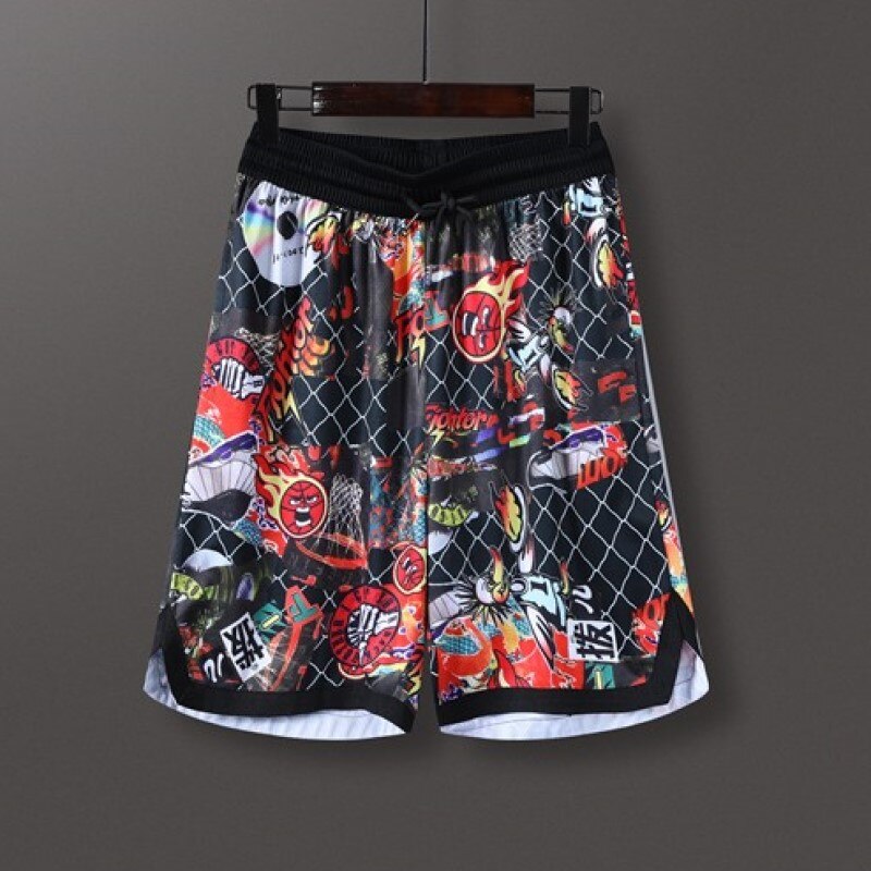 HOWE AO Man Plus Size M-3XL Summer Style Beach Short Breathable Quick Dry Loose Casual Printing