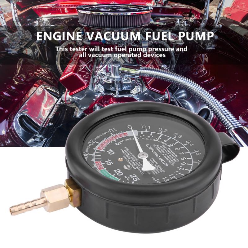 Car Engine Vacuum Fuel Pump&Vacuum Tester Gauge Carburetor Pressure Diagnostics Leakage Tester Durable
