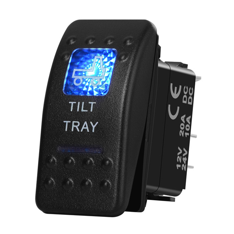 Barre lumineuse Led bleue 12V, interrupteur à bascule antibrouillard, 5 broches ON-OFF, 3 positions, interrupteur à bascule pour voiture, bateau, Yacht marin 12V/20Amp