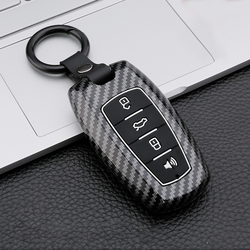 Funda de carbono ABS para llave de coche, accesorios Fob para Great Wall Haval Jolion 2022 H6 H7 H4 H9 F5 F7 F7X F7H H2S GMW Dargo: Rojo