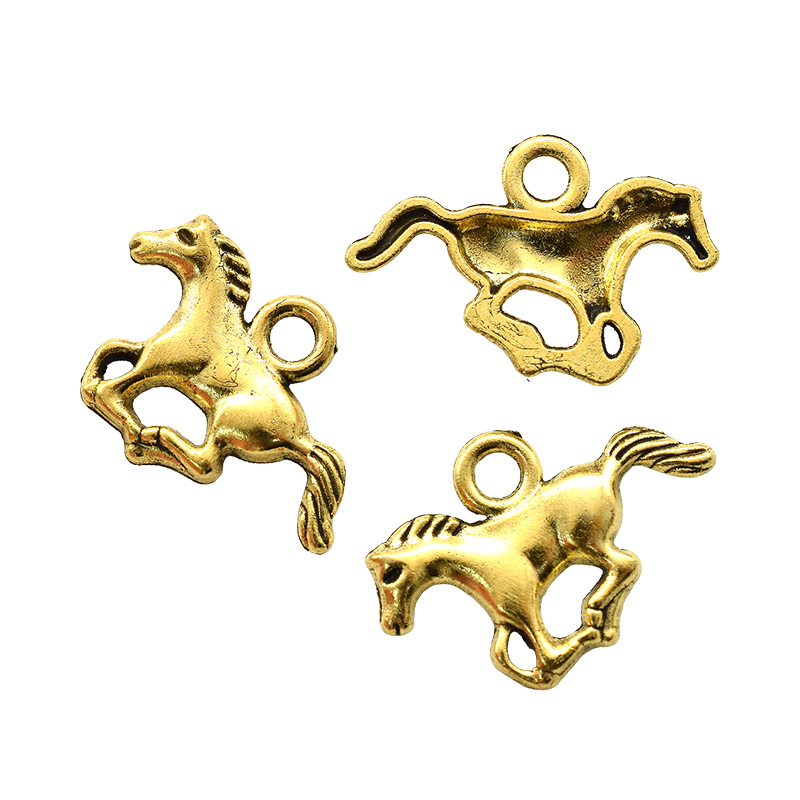 18Pcs Western Cowboy Thema Charms Lichtmetalen Metalen Paard Cowboy Boot Hoed Hanger Voor Diy Armband Ketting Oorbellen Sieraden Maken: Blue Zinc Plated