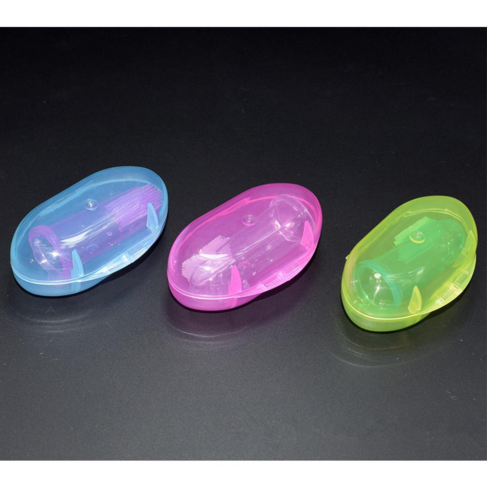 6 Pçs/set Infantil Suave Silicone Dedo Escova de Dentes