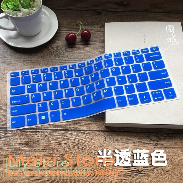 Laptop Keyboard Cover Skin Protector for Lenovo Ideapad S340 14" - Ultra-thin Silicone, Waterproof, Dustproof: Blue