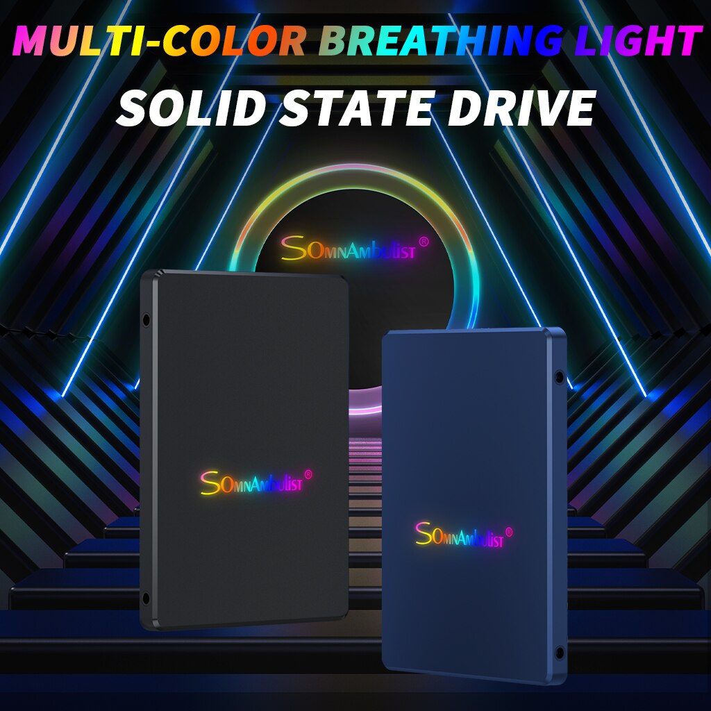 De Kleurrijke Ademhaling Licht Ssd 120Gb 240Gb 480Gb 2Tb Ssd 2.5 Drive Ssd Sata Sataiii 60Gb Laptop Ingebouwde Solid State Drive