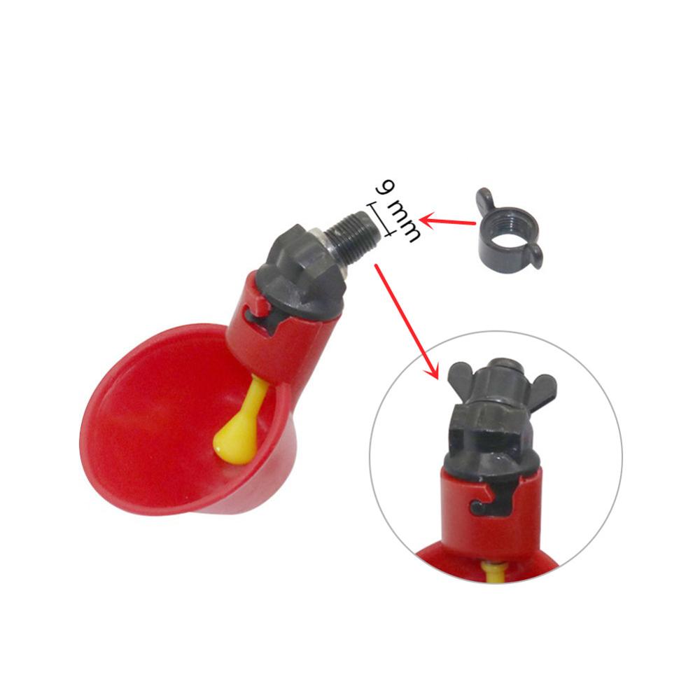 100 piezas de pollo codorniz automática tazas tuercas de tornillo aves de corral fuentes tornillos de fijación Animal de accesorios