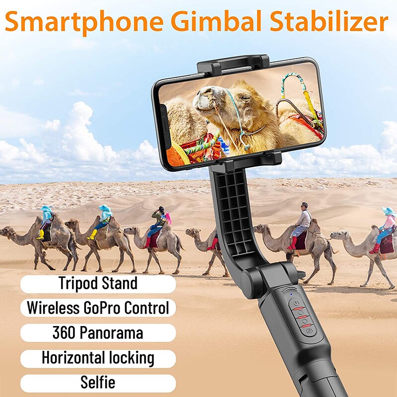 Handheld Gimbal Stabilizer Bluetooth Selfie Stick Anti-Shake Tripod Adjustable Selfie Stand For iPhone Android phone