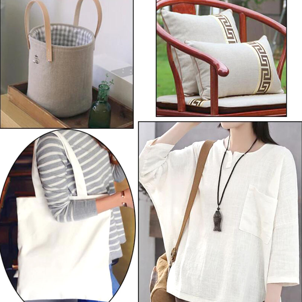 Tela cruda, pintura de retales, tela de lino y algodón de cáñamo, tela de arpillera, costura textil, acolchado, Material orgánico, decoración artesanal, 50x150cm