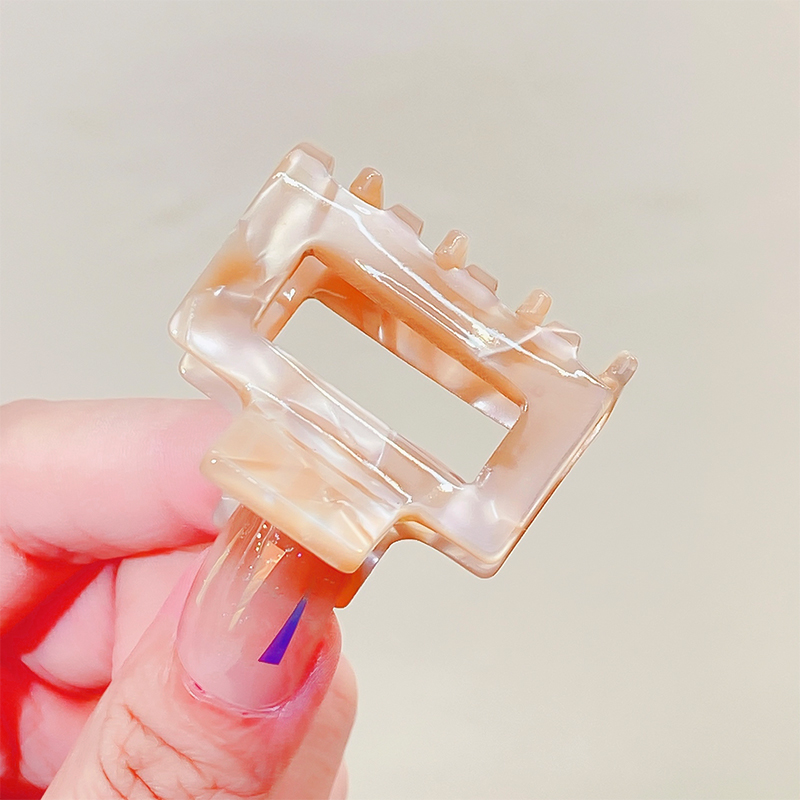 Nuevas mujeres tablero de ajedrez ámbar leopardo geométrico garra de pelo señora temperamento Mini Clip de pelo horquillas accesorio para el cabello de: YELLOW