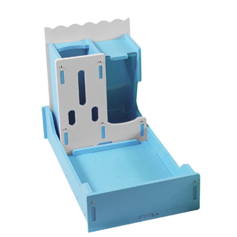 Practical 3-in-1 Squirrel Bird Feeder Weatherproof Hedgehog Food Bowl Toilet: Blue