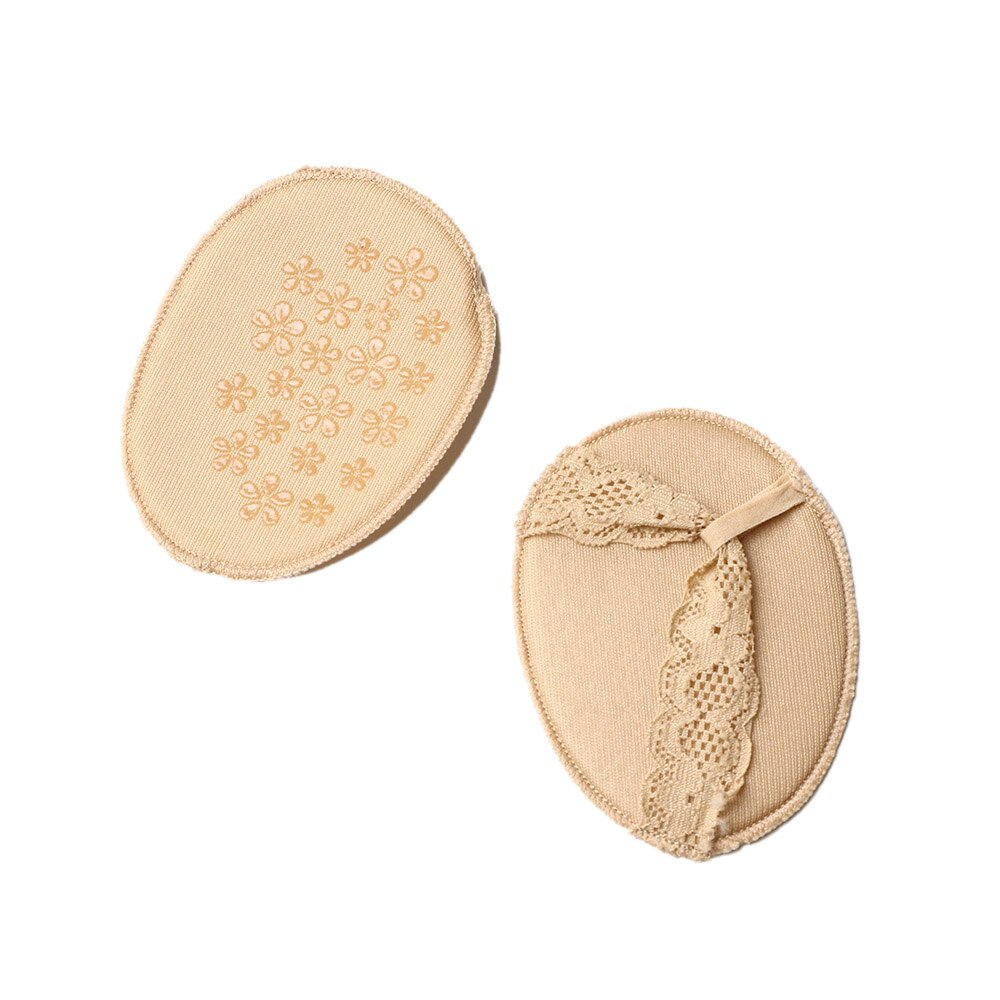 1 paar Frauen Damen bequem Spitze Schwamm Vorfuß Einlegesohlen unsichtbar Hohe Schuhe Mit Hohen Absätzen/Rutschfeste Halbe Hof Pads schwarz: Beige