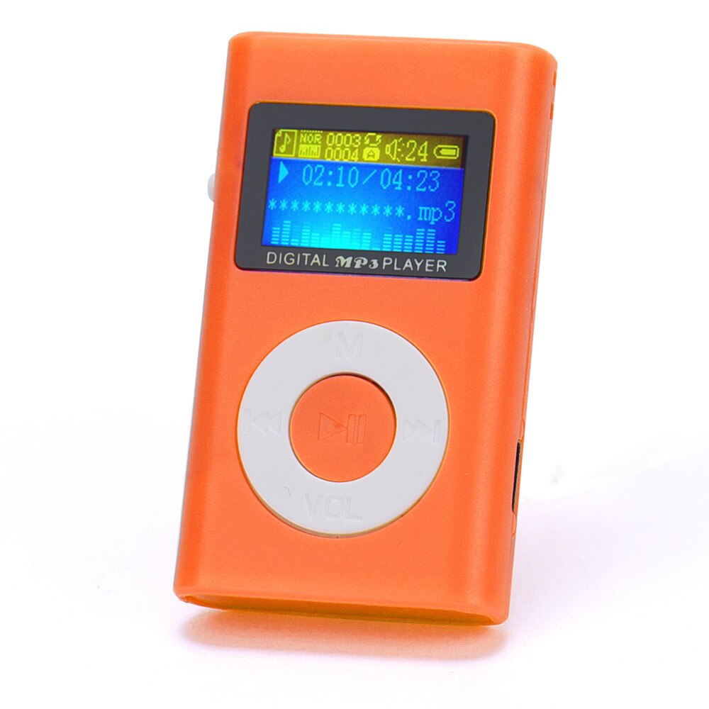 Ouhaobin Mp3 Player Brand Usb Mini MP3 Player Lcd-scherm Muziek Sport Walkman Ondersteuning 2/4/8/16Gb/32Gb Micro Sd Tf Card: Oranje