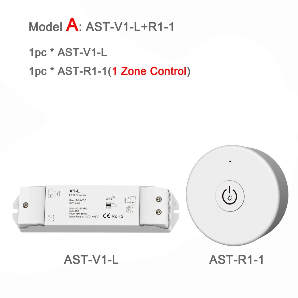 12V Led Dimmer Wifi Pwm Rf 2.4G Wireless Touch Remote Dc 24V 12V Smart Wifi dimmer Controller Voor Enkele Kleur Led Strip: Model A