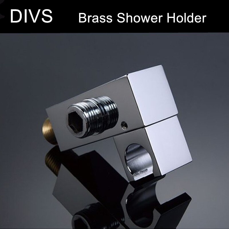 Square Shower Brackels Brass Chrome Angles Adjustable Shower Holder Shower Accessories Handheld Brass Wall Bracket Fixed Base