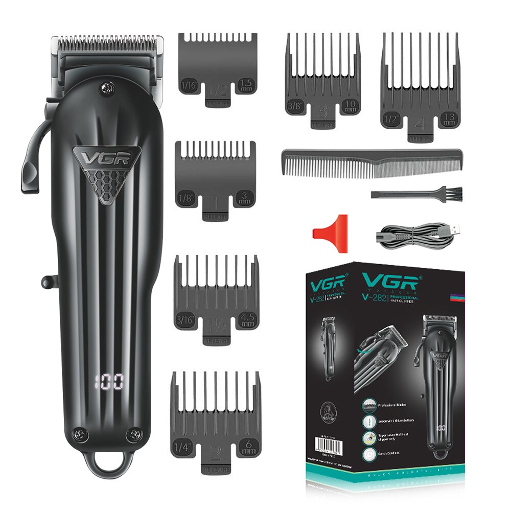 Oplaadbare Vgr Professionele Tondeuse Trimmer Voor Mannen Scheerapparaat Haar Snijmachine Kapper Accessoires Cut Machin Baard