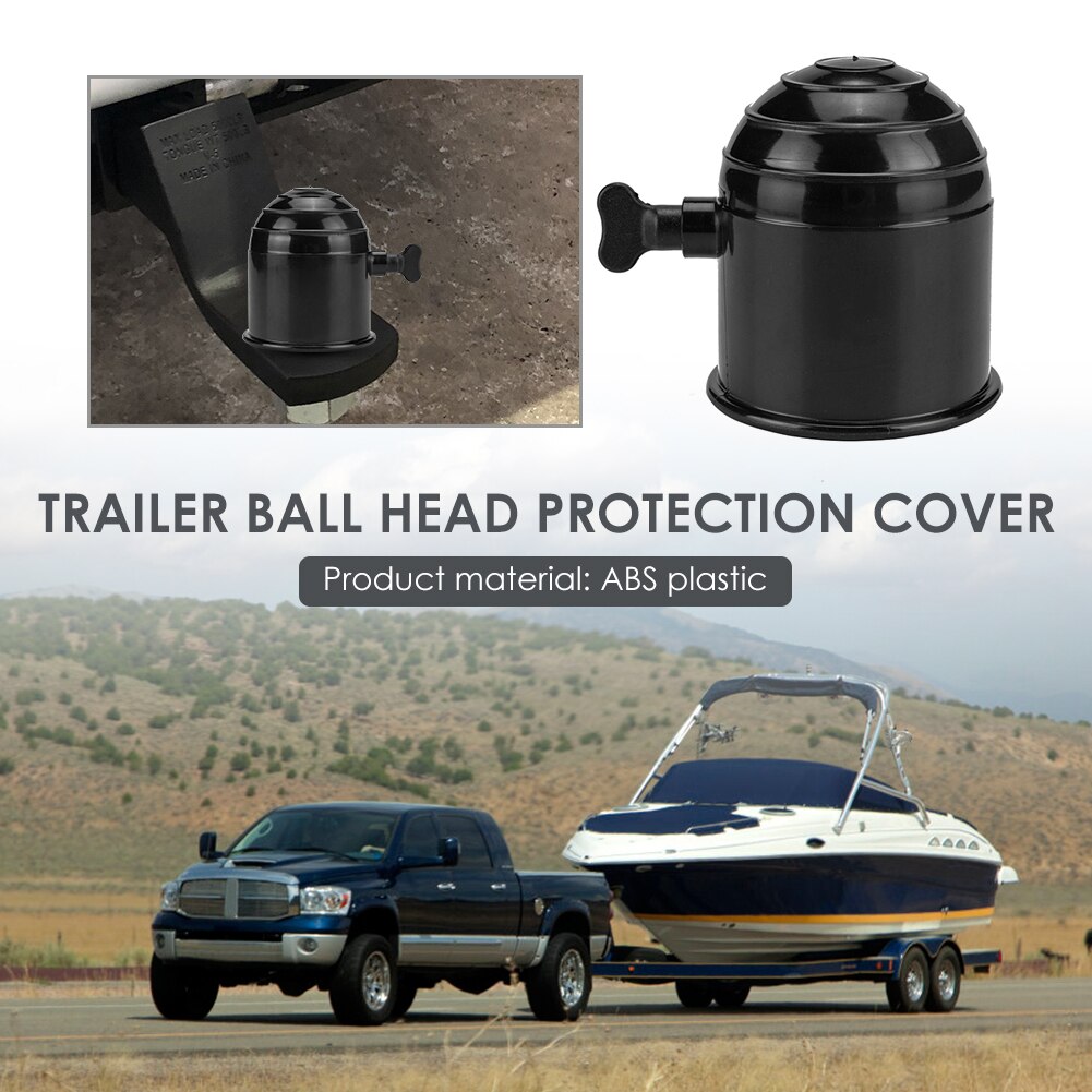 Capuchon de Protection universel pour boule d'attelage, avec bouton à vis, 50mm, couverture de boule de remorquage pour remorque, pièces de décoration extérieures d'automobile