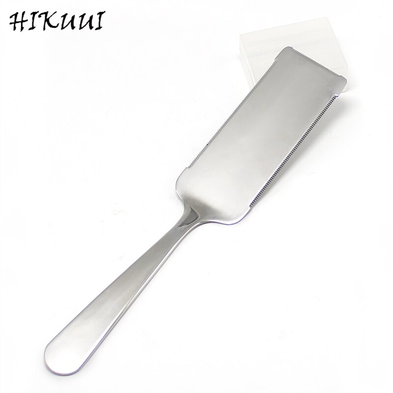 1 st Rvs Getande Pizza Lifter Cake Server Houder Pie Schop Cutter Kaas Desserts Spatel Mes DIY Baking Tool