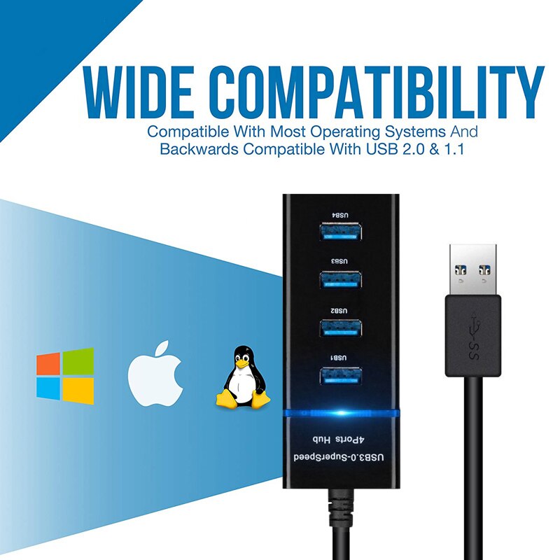 hub til usb 3.0 2.0 3.1 4 bærer multi splitter usb adapter utvidelseskabel til bærbar stasjonær datamaskin pc tilbehør usb hub