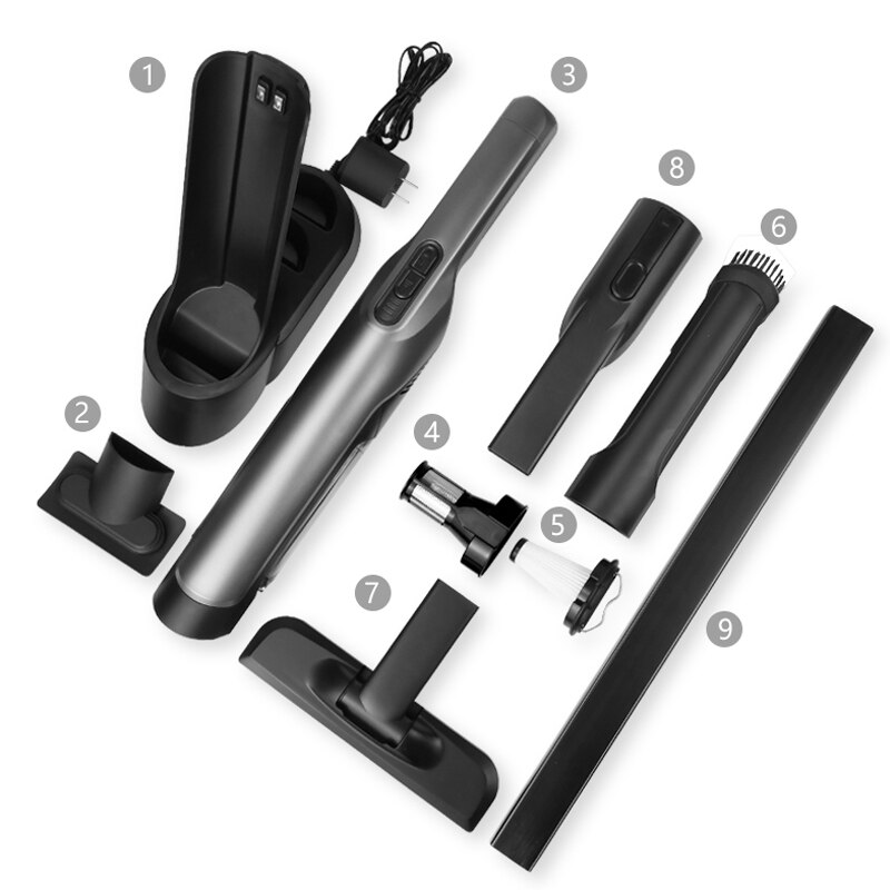 Storm Black Wireless Vacuum Cleaner Household Small Large Suction Portable Handheld Mini Car Charging Handy Suction Power