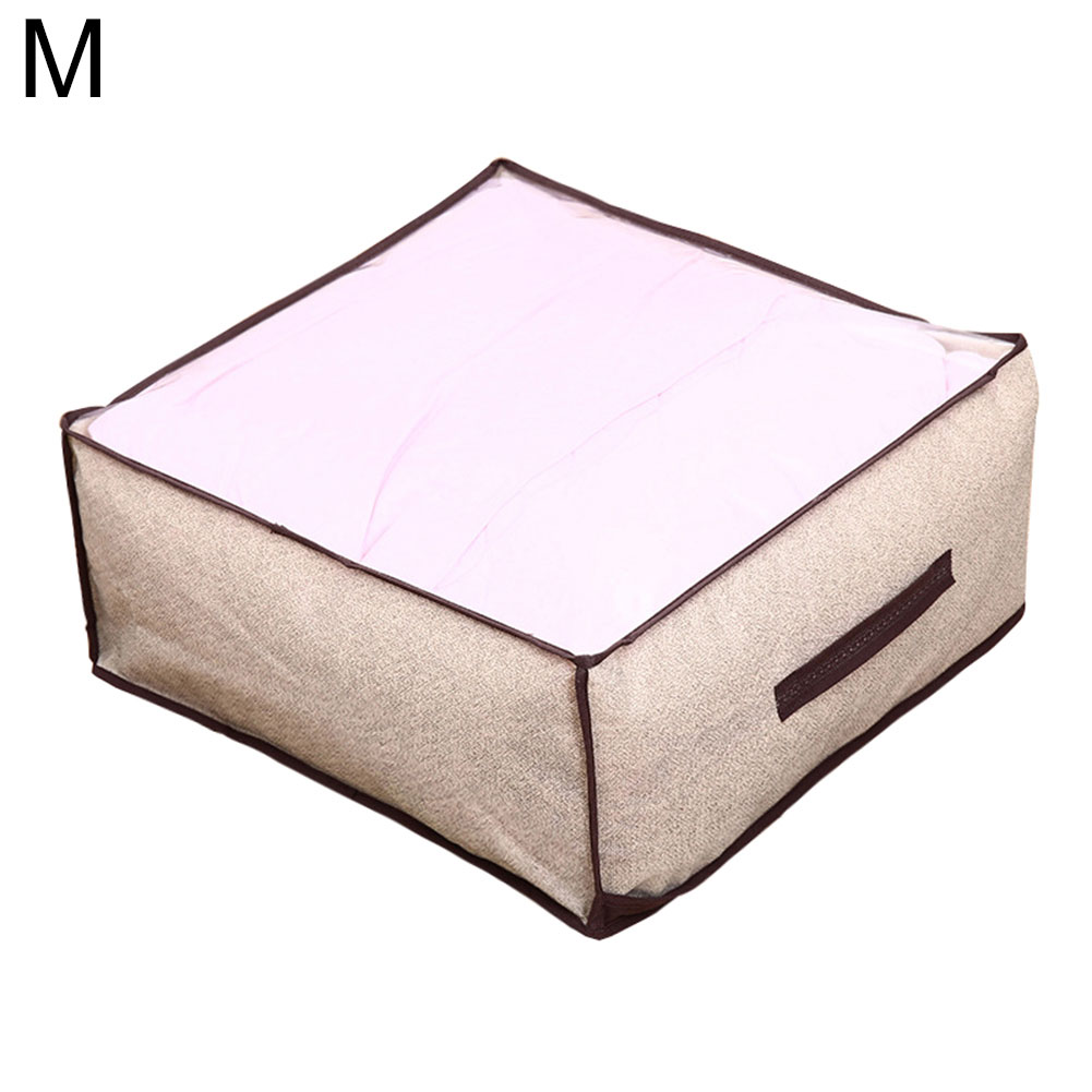 Non Woven Fabric Storage Bag Quilt Clothes Blanket Pillow Storage Organizer