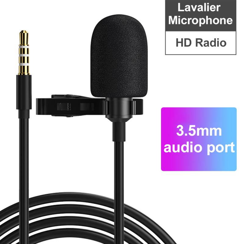 Multifunctional Clip-on Lapel Condenser Mic Wired Microphone K Song Live Microphone Video Voice Microphone 3.5MM Type-c Interfa