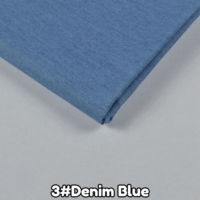 Xintianji pure skjorte denimstof på en halv meter tyndt blødt bomuldsdenimstof til jeans kjole og kasket 45*145cm/ stk  tj4512: 03