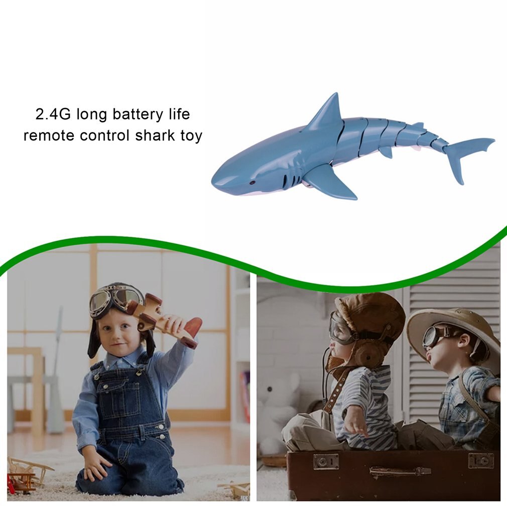 Mini rc ubåd 2.4g fjernbetjening små hajer fjernbetjening legetøj med usb-kabel elektrisk fisk legetøj fantastisk til børn børn