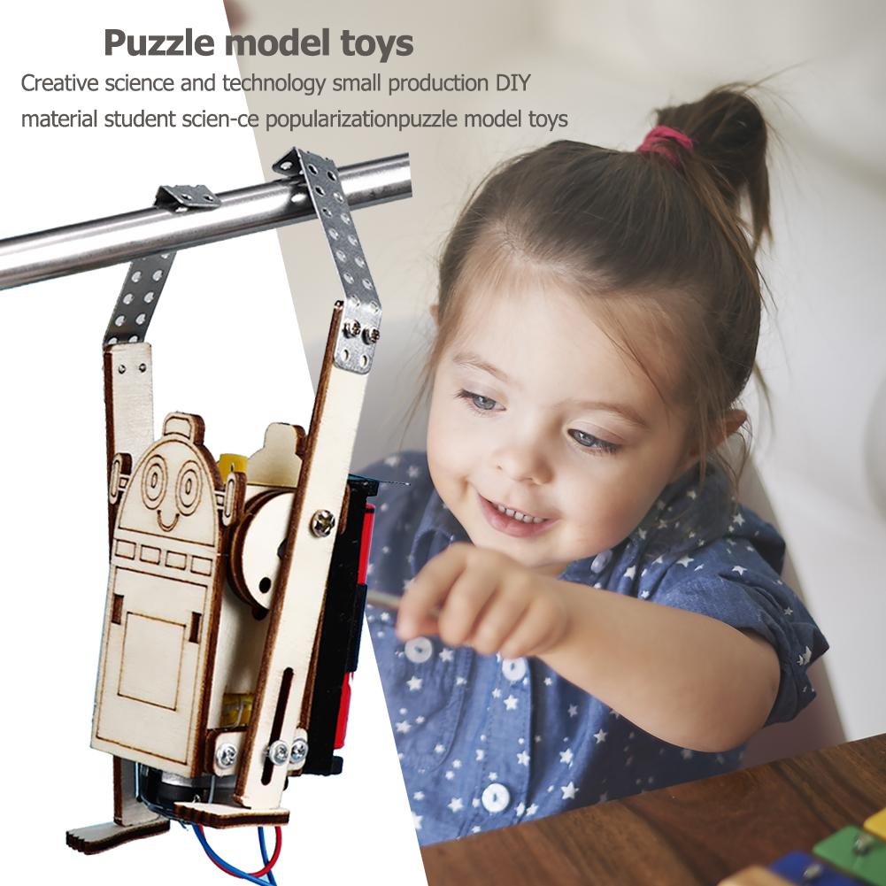 DIY Electric Robot Rope Climbing Kids Science Discovery Toys STEM Education Physics Experiment Kit School Project Art Craft Toy