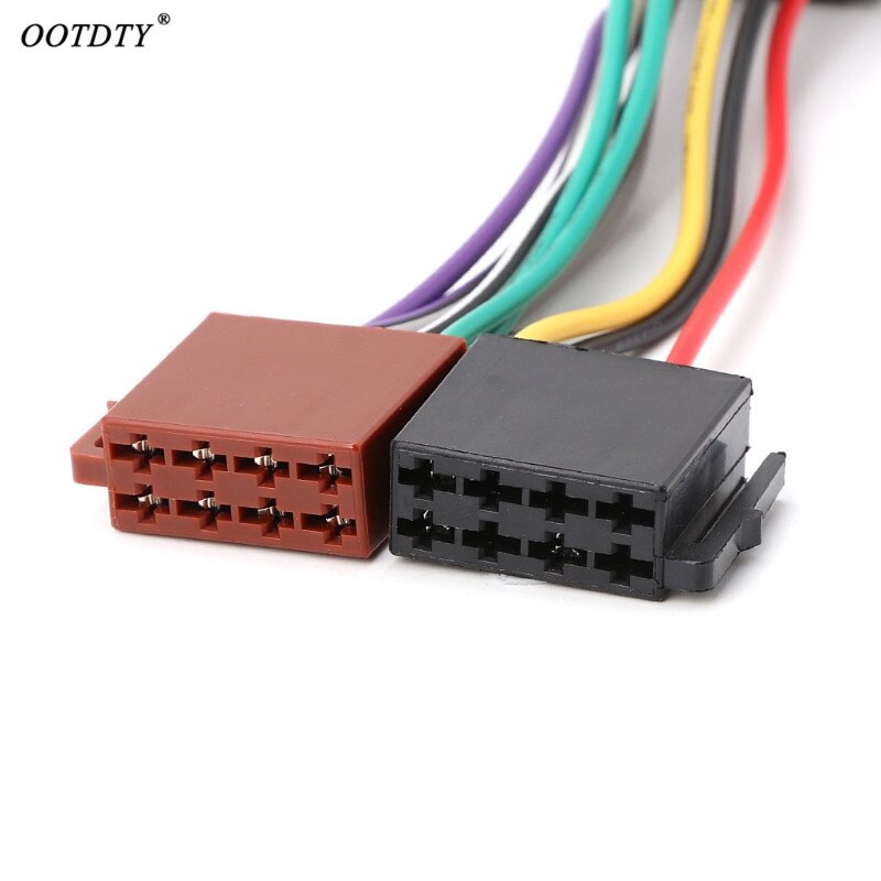 OOTDTY Car Stereo Radio ISO Lead Cable Wiring Connector Adapter For Peugeot 207 307 407
