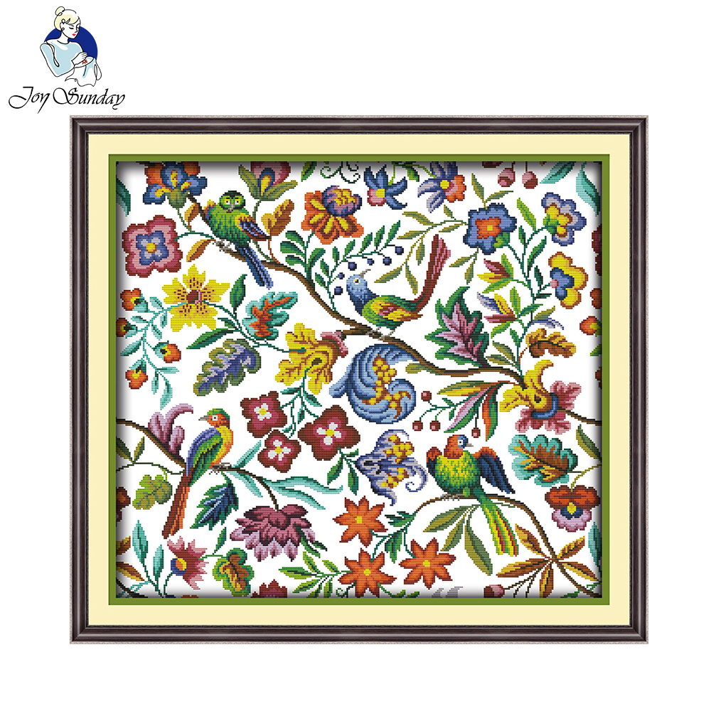 Vreugde Zondag Craft Art Vogels en geur van bloemen Chinese Borduurpakketten Voor Borduren Borduren Set