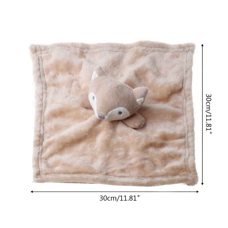 Baby Fluwelen Sussen Handdoek Cartoon Dier Pop Rustgevende Verpleging Bijtring Deken 54DA