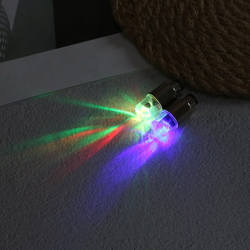 2pcs Bike Car Motorcycle Wheel Tire Tyre Valve Cap Flash LED Light Spoke Lamp Bicycle Bike Accessories: Multicolor