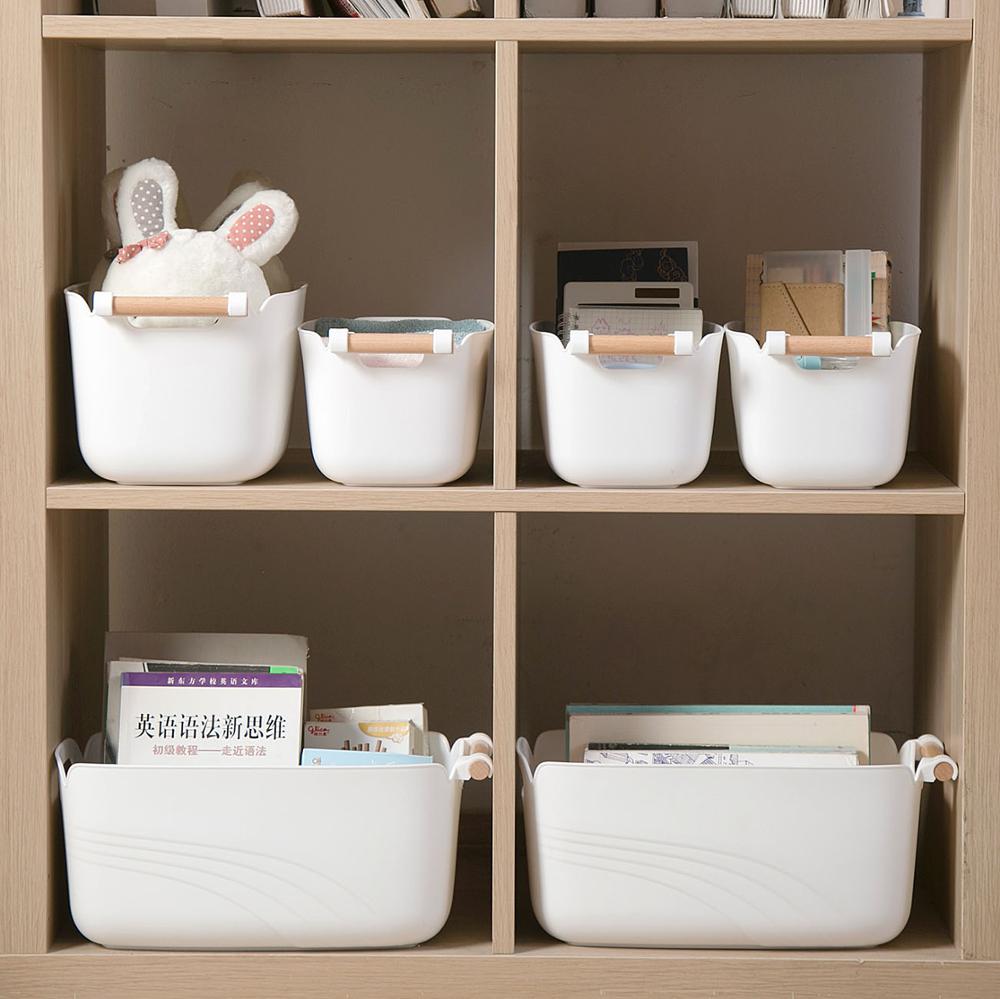 1pc Desktop Storage Basket Closet Organizer Toy Sundries Clothes Storage Box Snacks Container Case Kitchen Bathroom Organizer