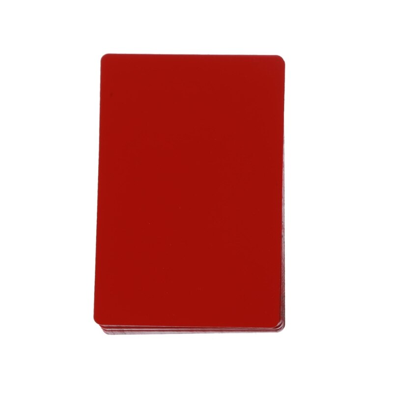 50Pcs Blank Sublimation Metal Name Card Custom Blank Printing Business Cards Kit: Red