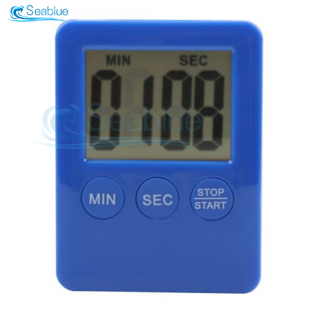 Minuterie de cuisine électronique numérique, minuterie électronique multifonction, chronomètre, affichage LCD, Mini pour les exercices sportifs, la pâtisserie et la cuisine: Argent