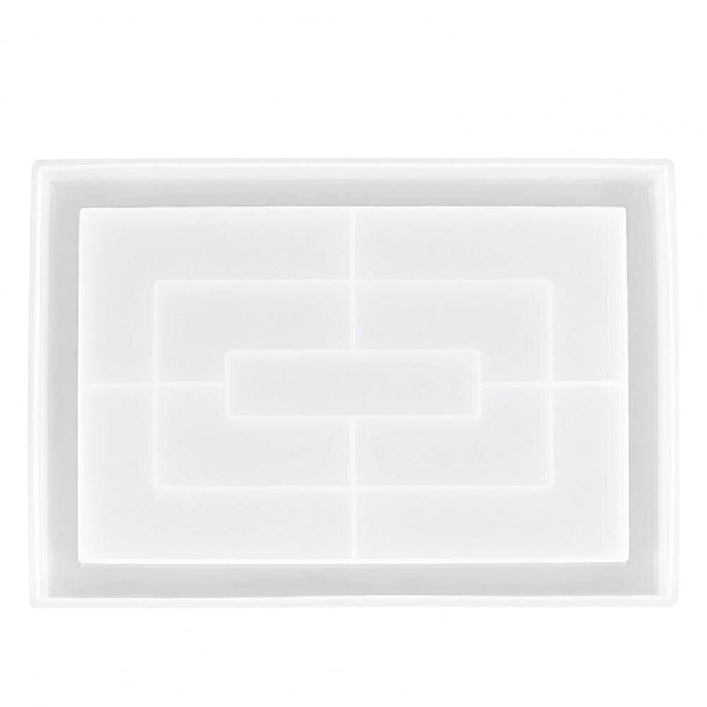 Mold Translucent Rectangle Shaped Silicone DIY Silicone Plate Mold for Coaster Forming Tray is Complete and is Easy to Adjust: B
